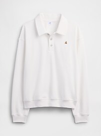 Relaxed Cropped Polo Sweatshirt | Gap Factory