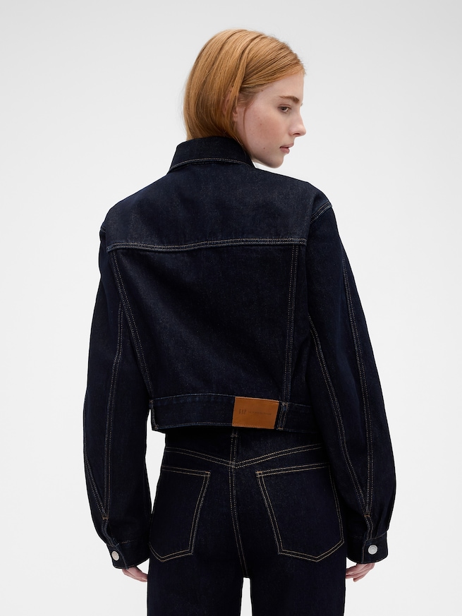 Gap &times; Victoria Beckham リラックスフィット クロップド デニムジャケット-2