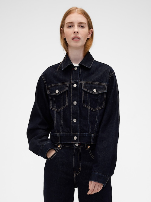 Gap &times; Victoria Beckham リラックスフィット クロップド デニムジャケット