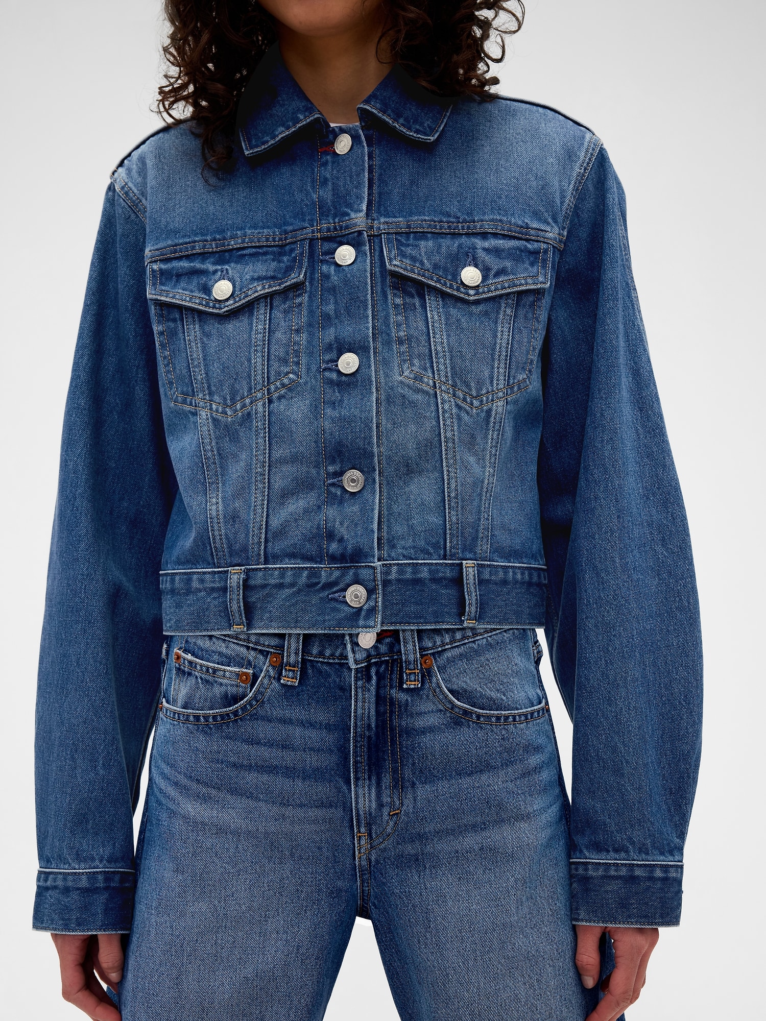 Victoria Beckham Relaxed Crop Denim Jacket