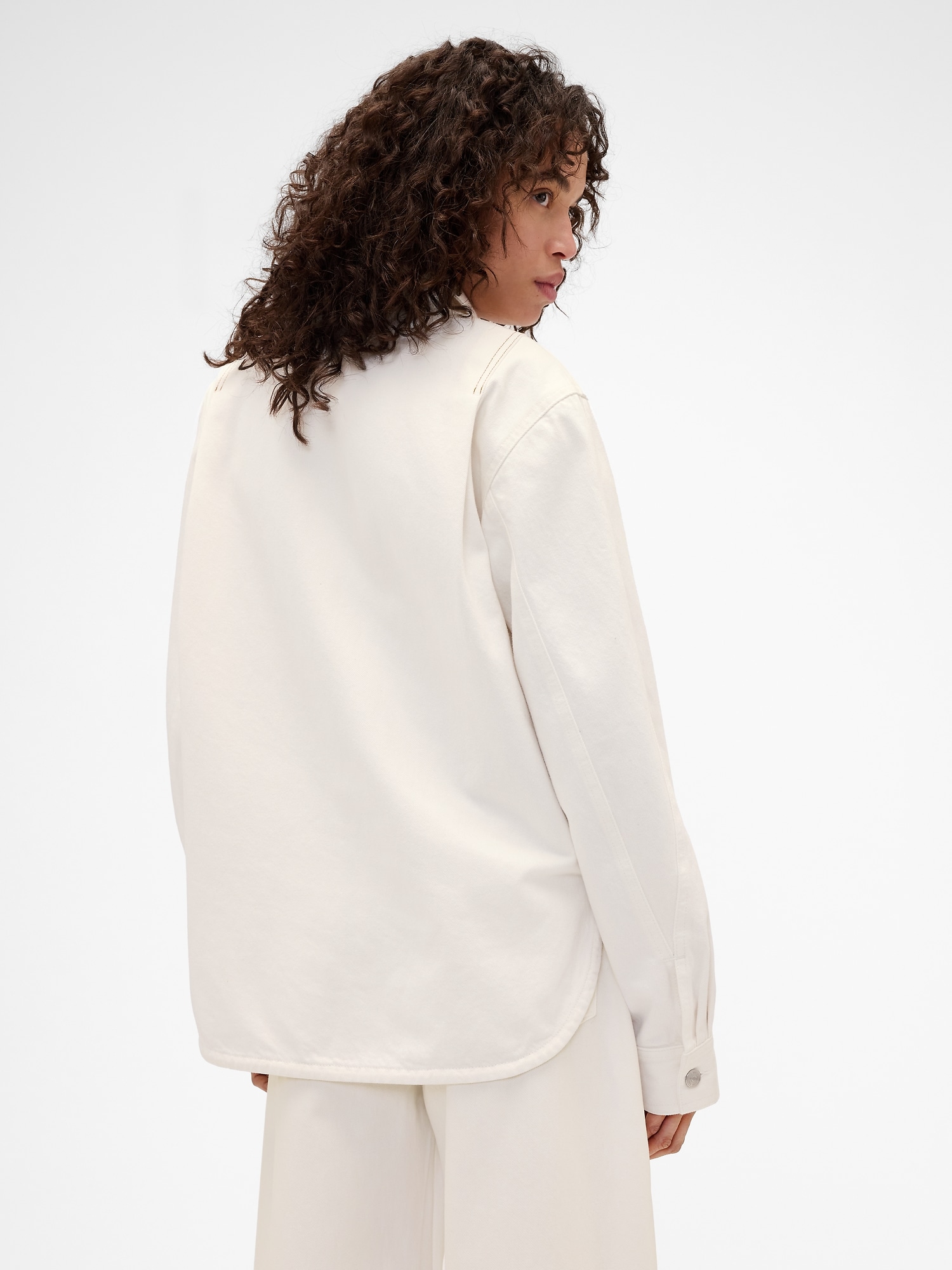 Gap &times; Victoria Beckham デニム ジップアップシャツ-3