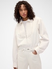 Gap &times; Victoria Beckham デニム ジップアップシャツ-0