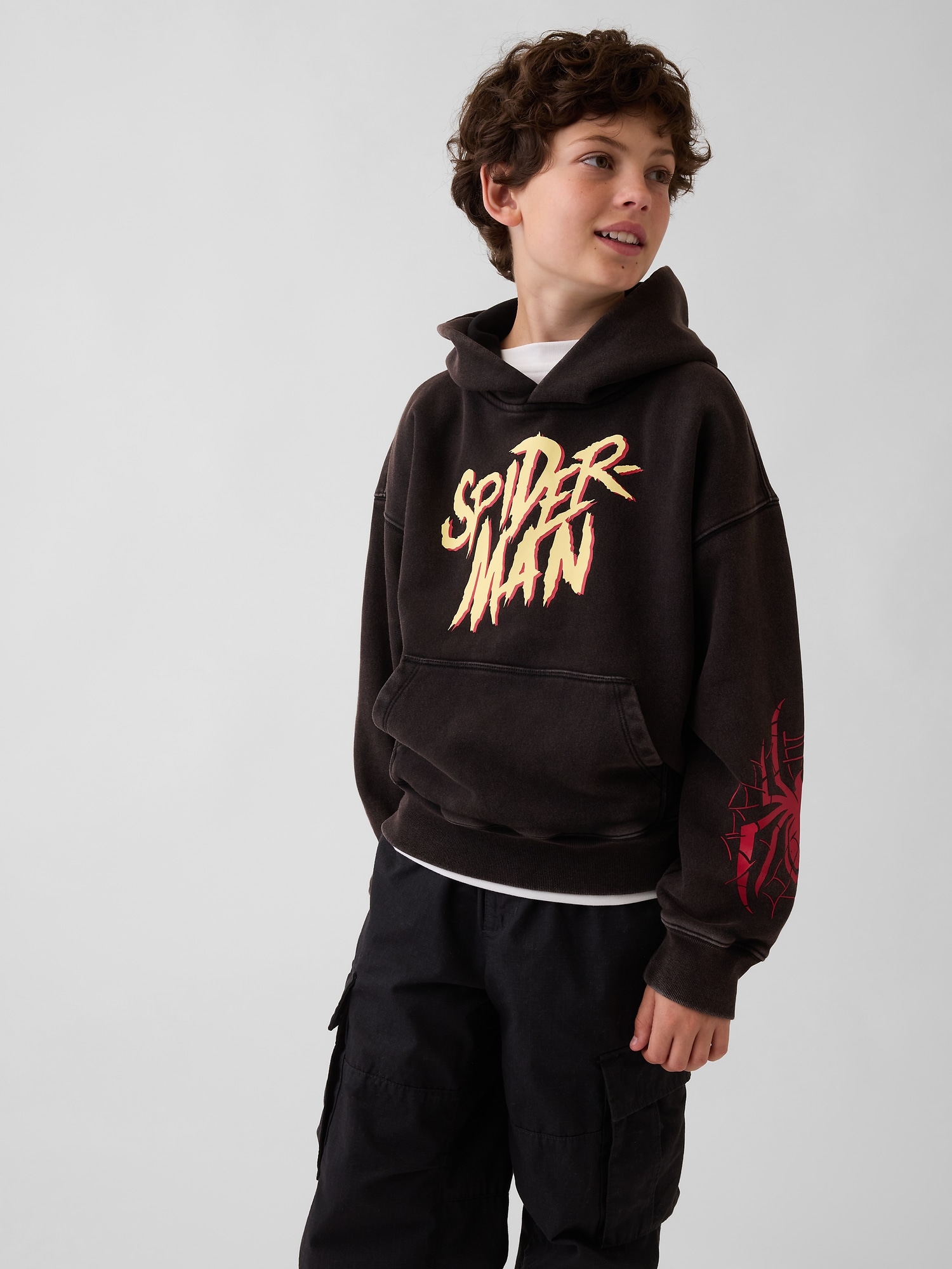 Kids Marvel VintageSoft Spider-Man Relaxed Hoodie