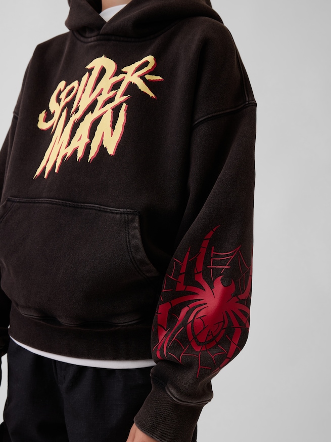 マーベル ヴィンテージソフト スパイダーマン リラックスフィット パーカー (キッズ)-4