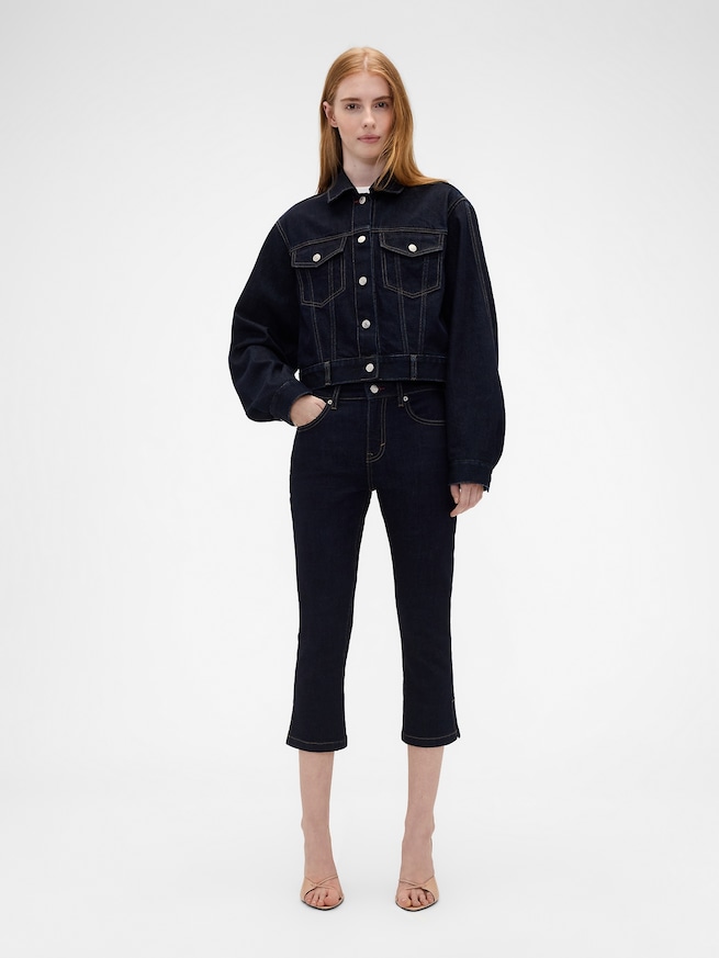 Gap &times; Victoria Beckham ローライズ カプリデニム-0