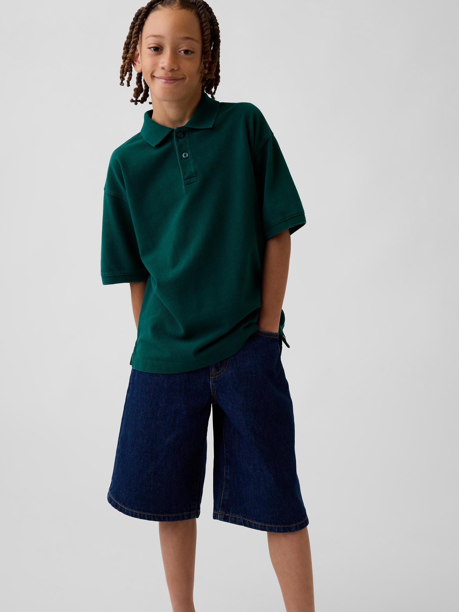 Kids Relaxed Pique Polo Shirt
