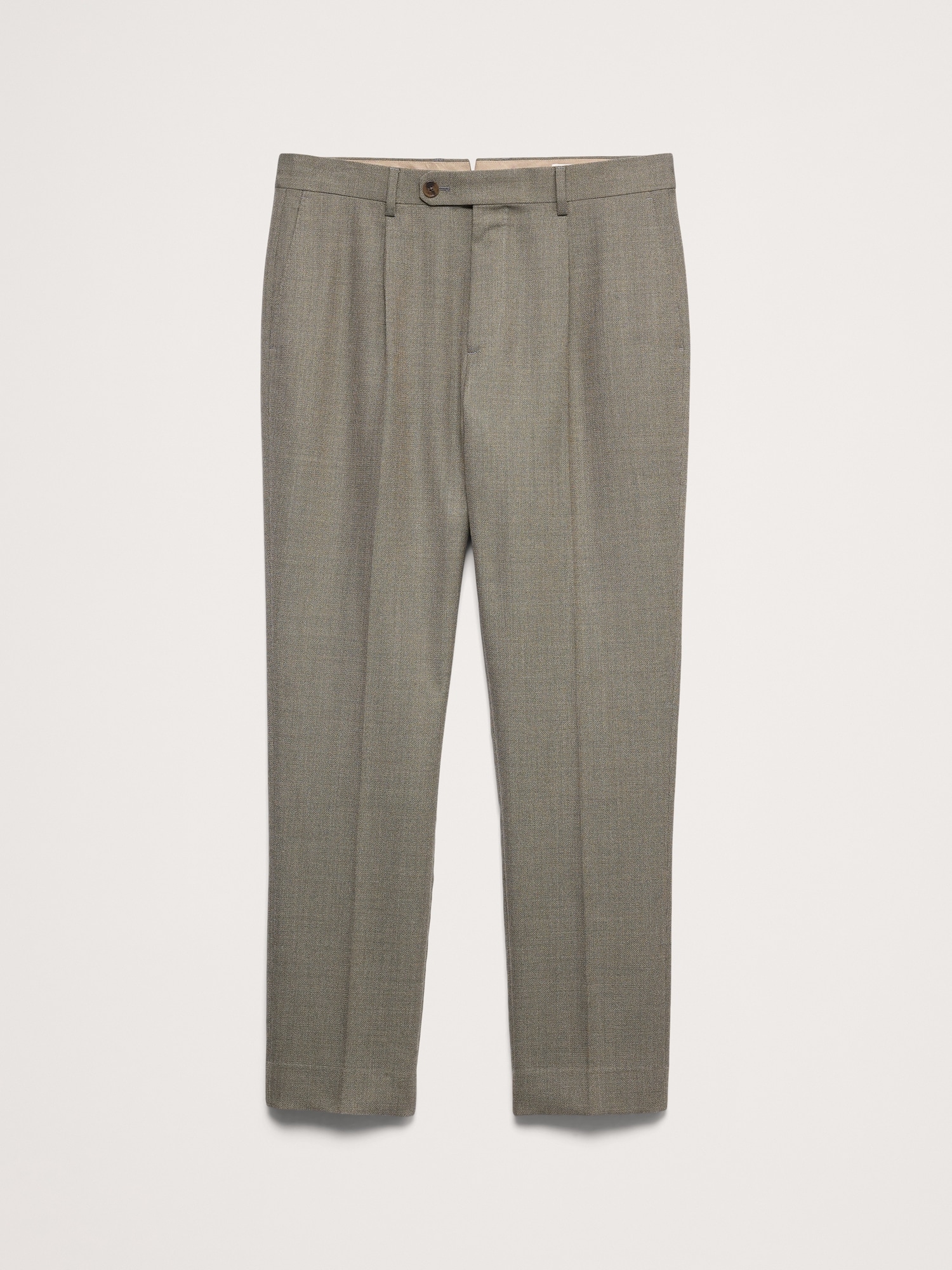 Tailored Slim-Fit Italian Wool Ventile Suit Pant