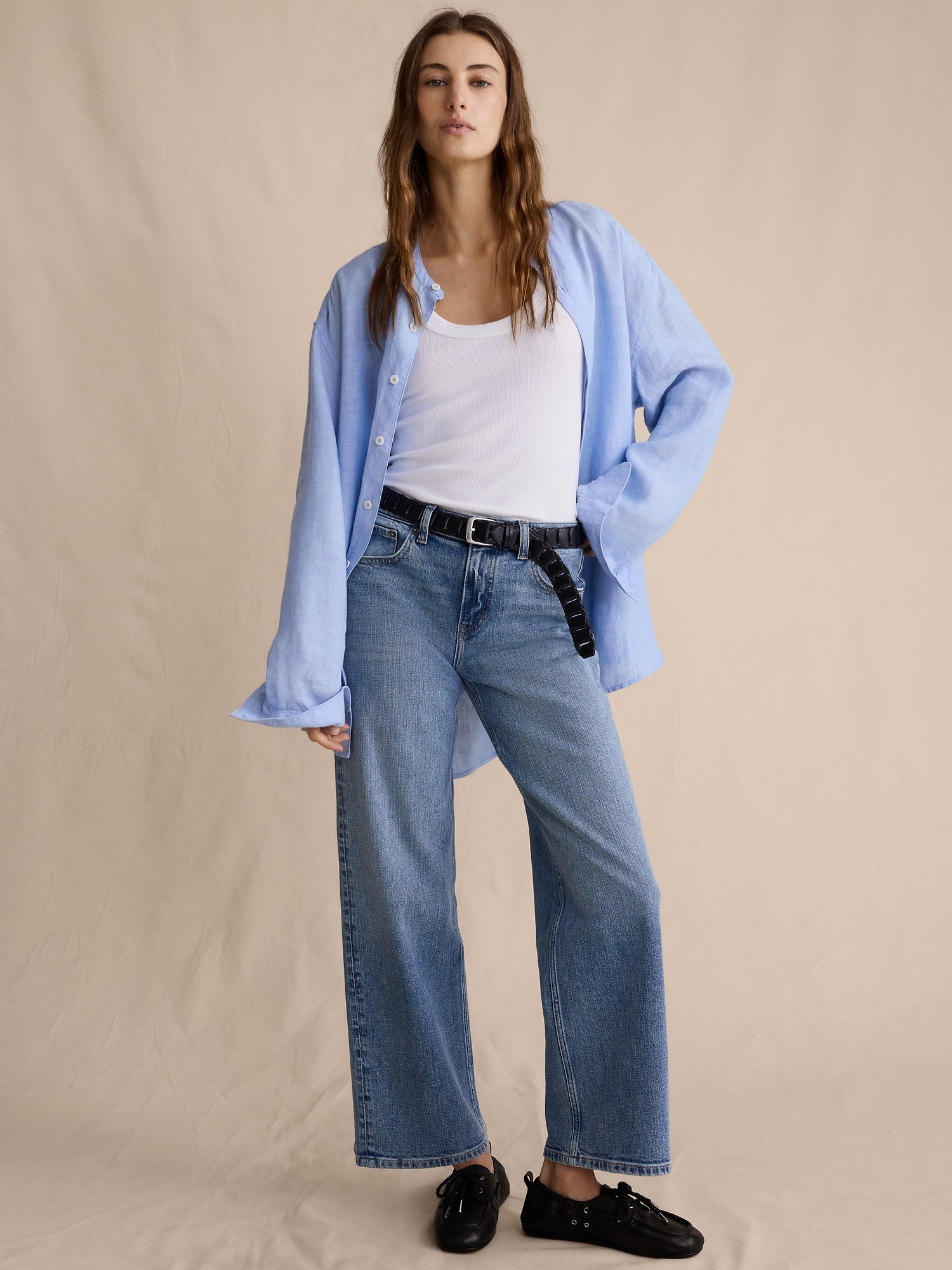 Mid-Rise 90s Loose Crop Jean