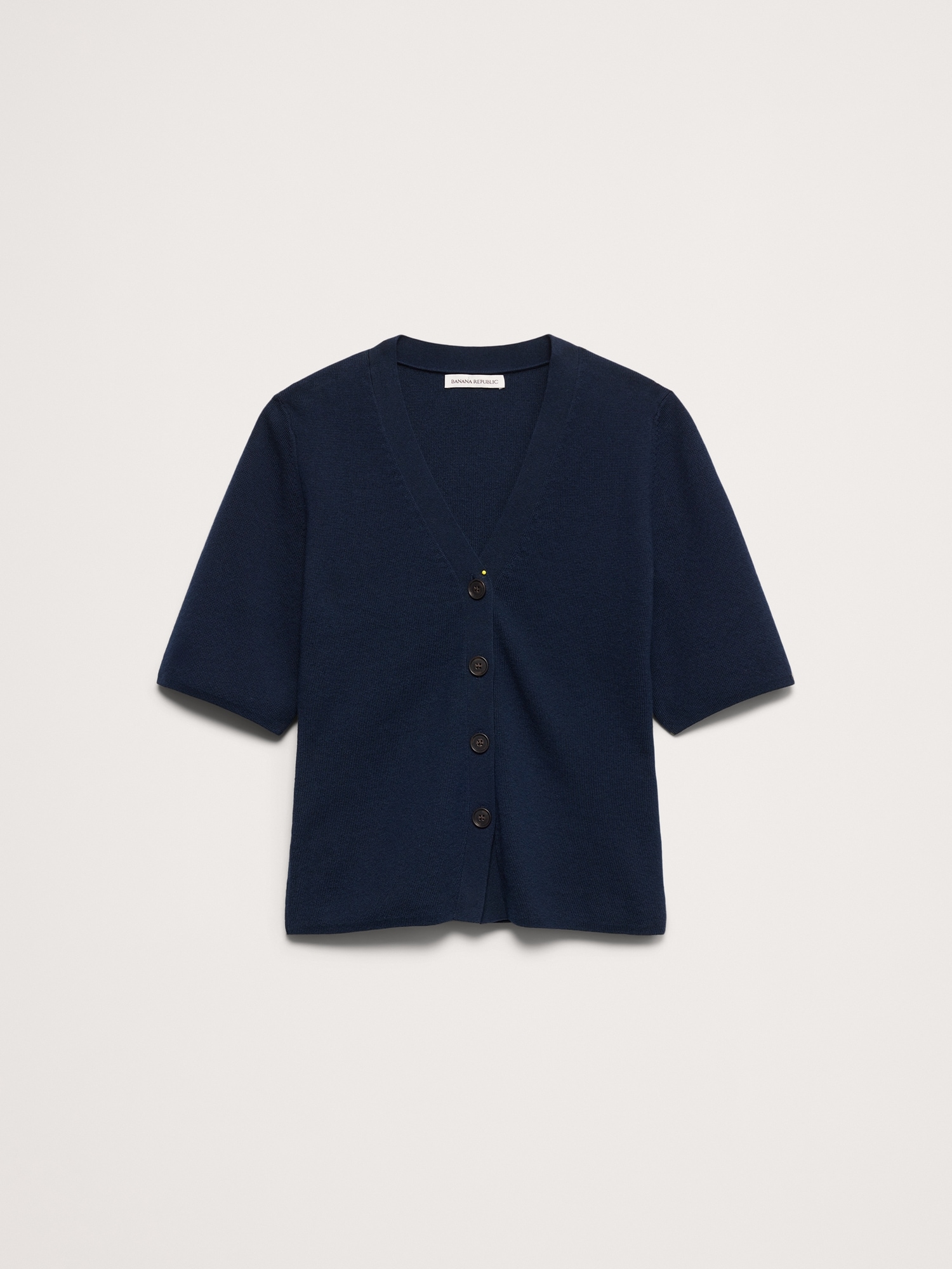 ラークスパー コットンシルク ショートスリーブ カーディガン-4