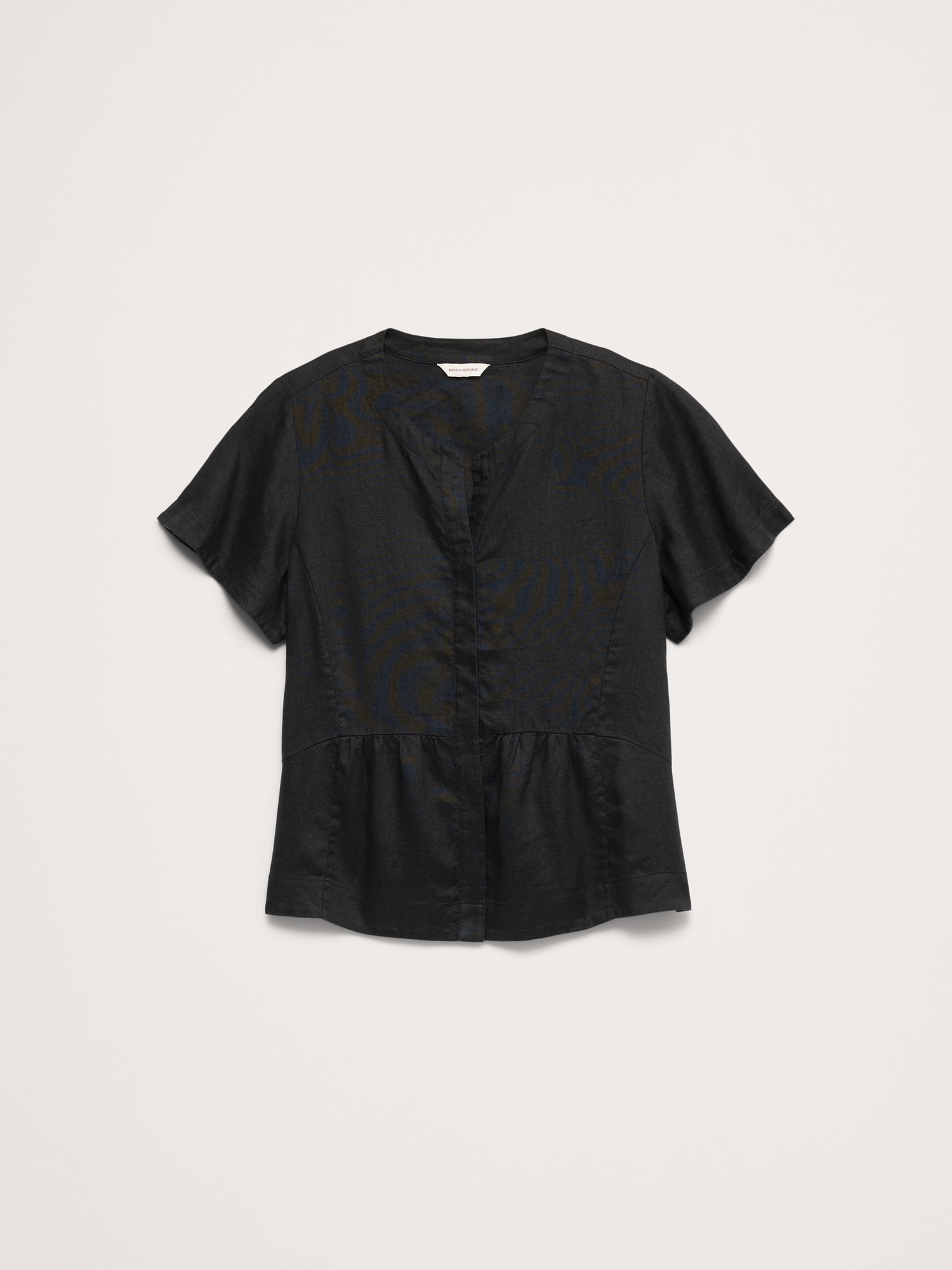 Linen Flutter-Sleeve Top