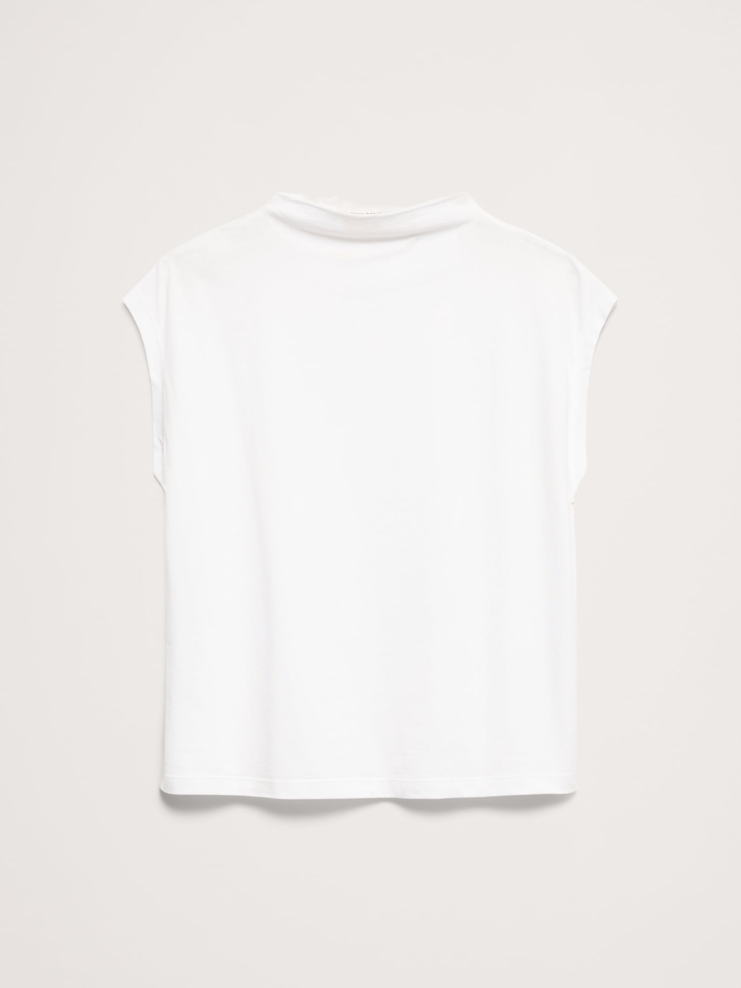 シルキー コットン モックネックトップス-3