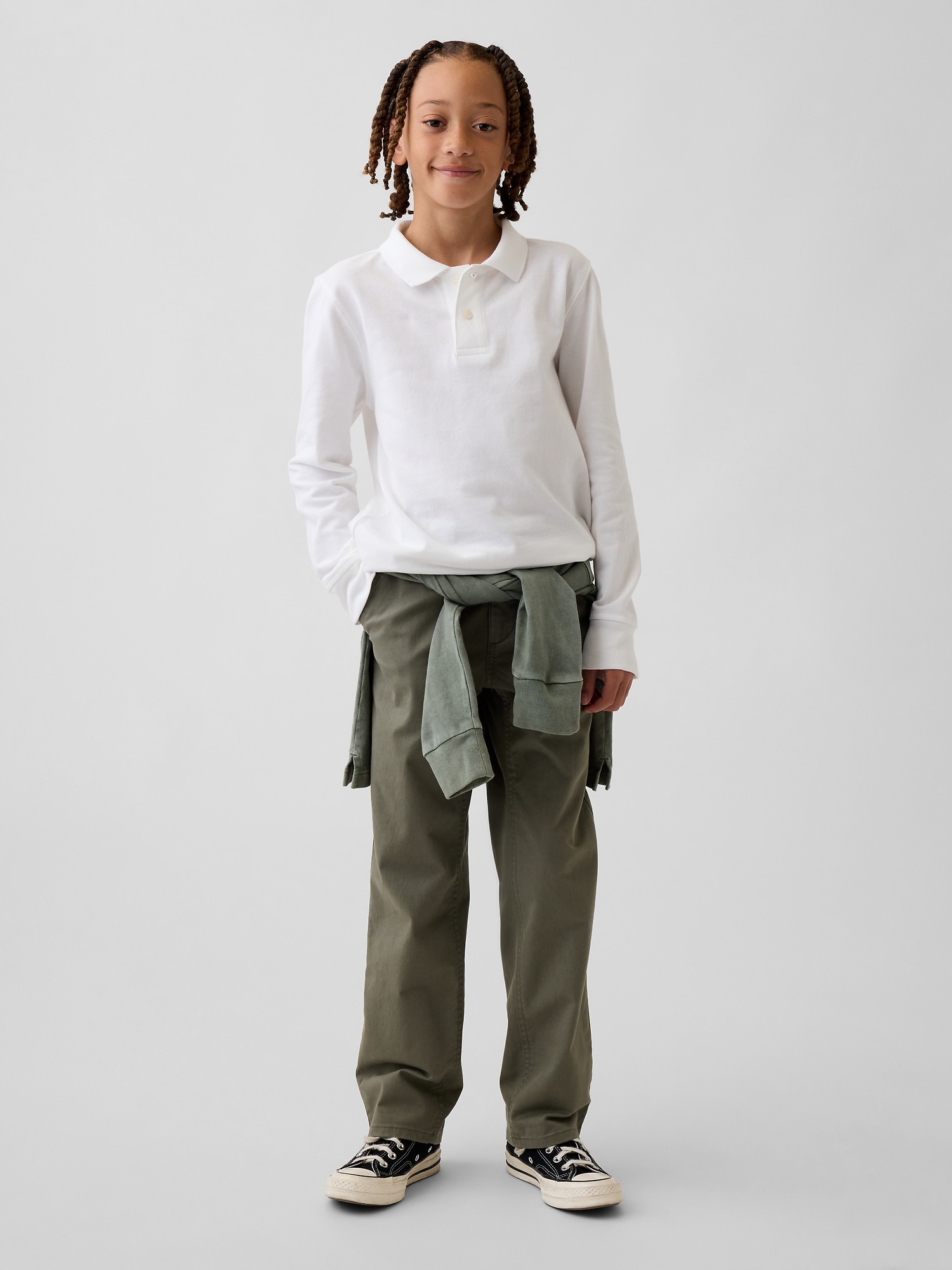 Kids Modern Relaxed Straight Khakis