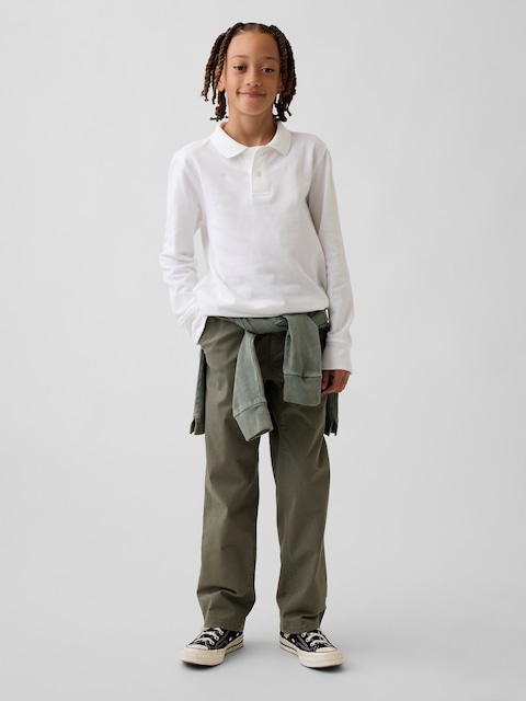 Kids Modern Uniform Relaxed Straight Khakis