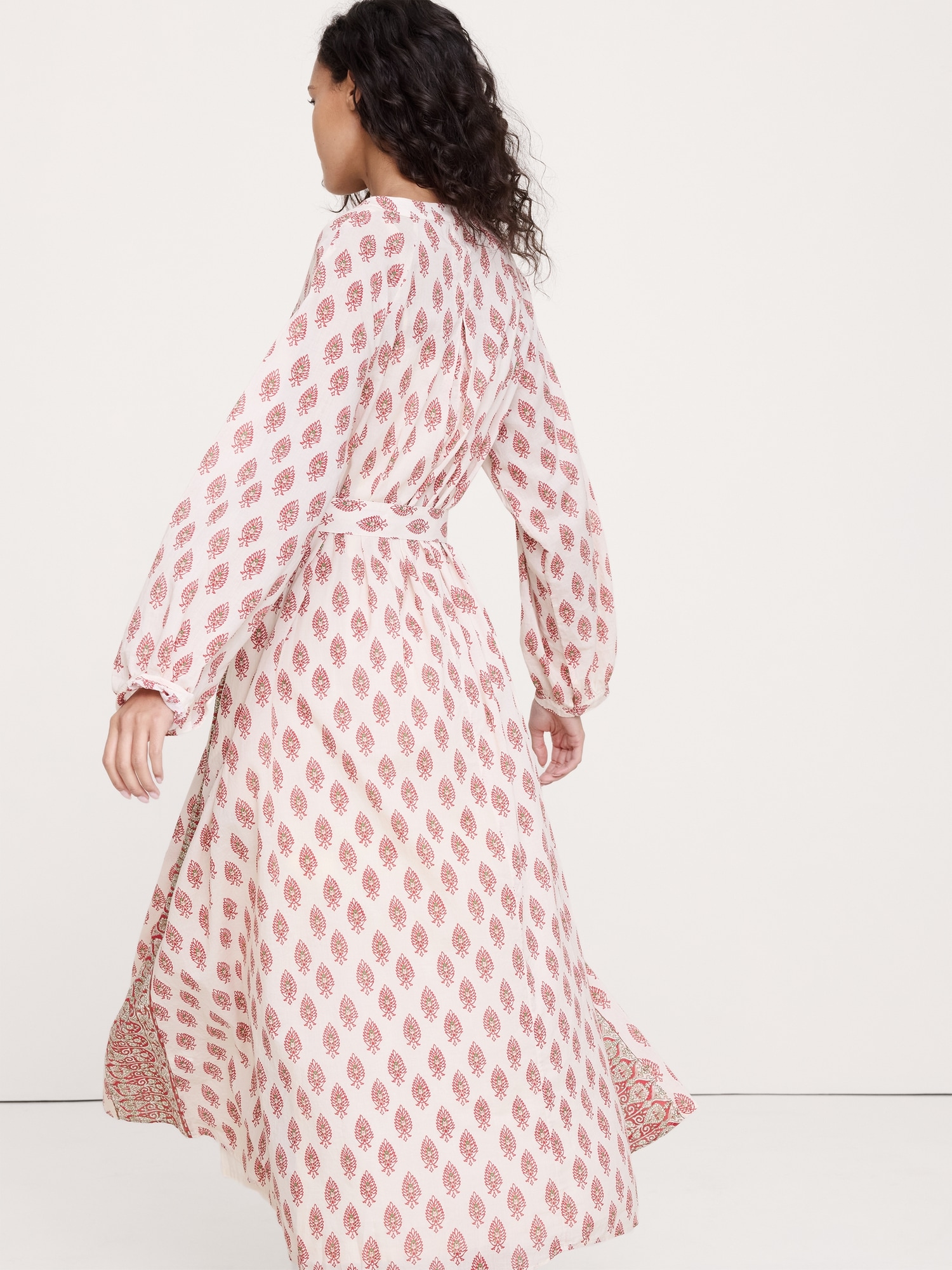 Lightweight Cotton Kaftan Maxi Dress