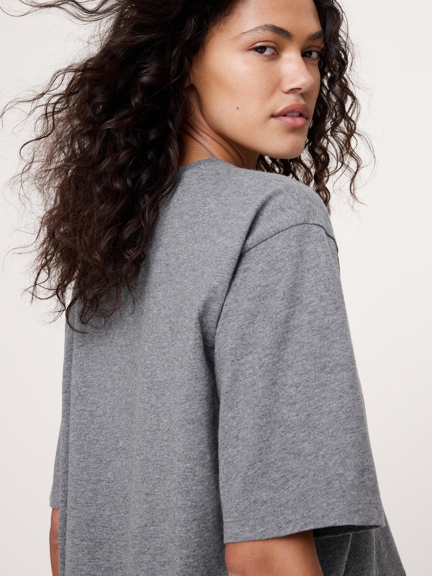 オーバーサイズ ヴィンテージ コットンTシャツ-1