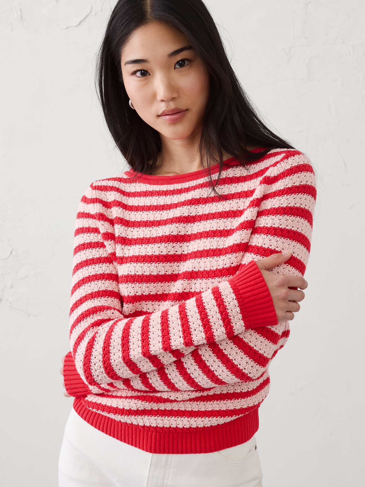Boatneck Stitched Sweater