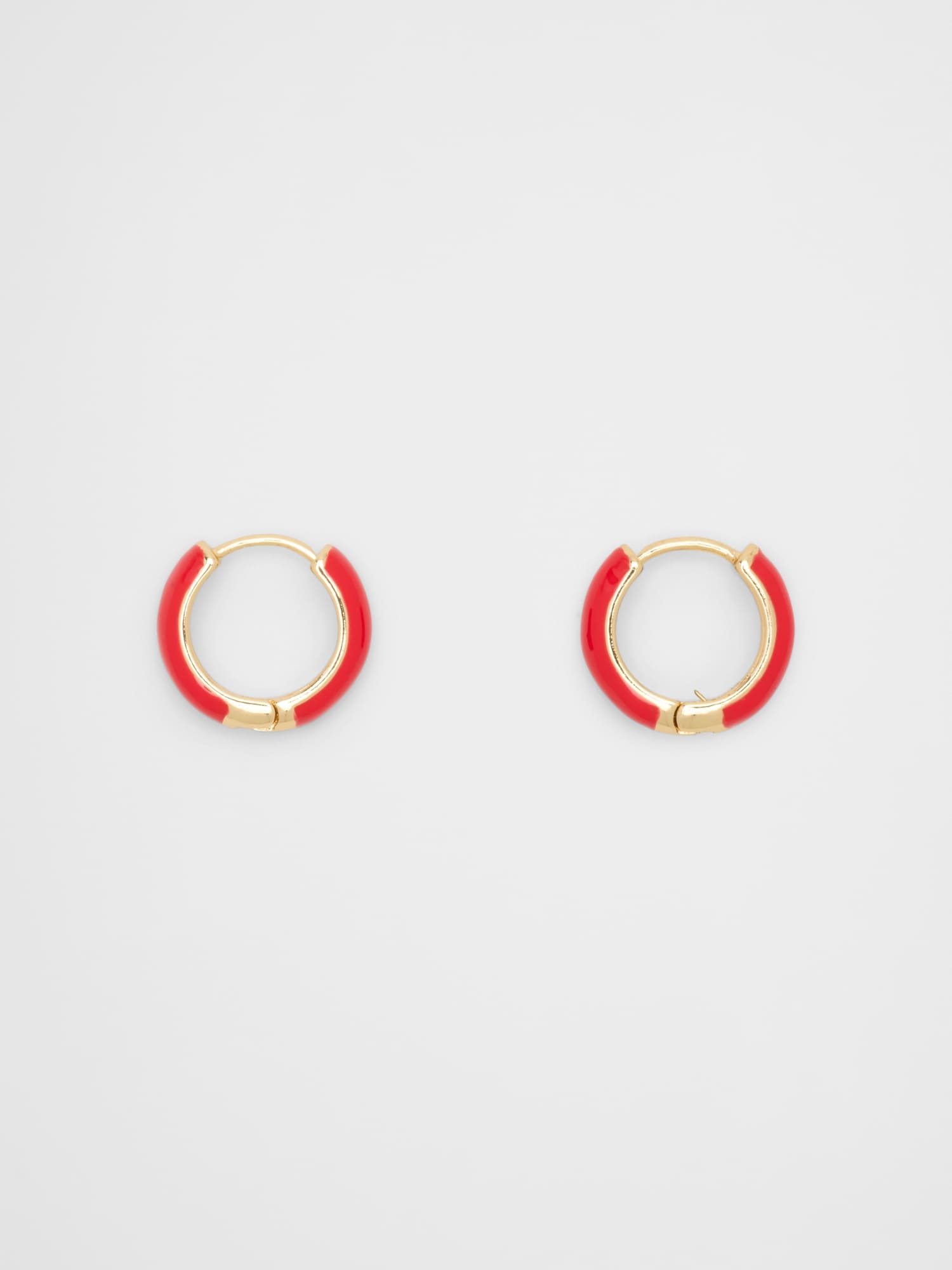 Enamel Huggie Earrings