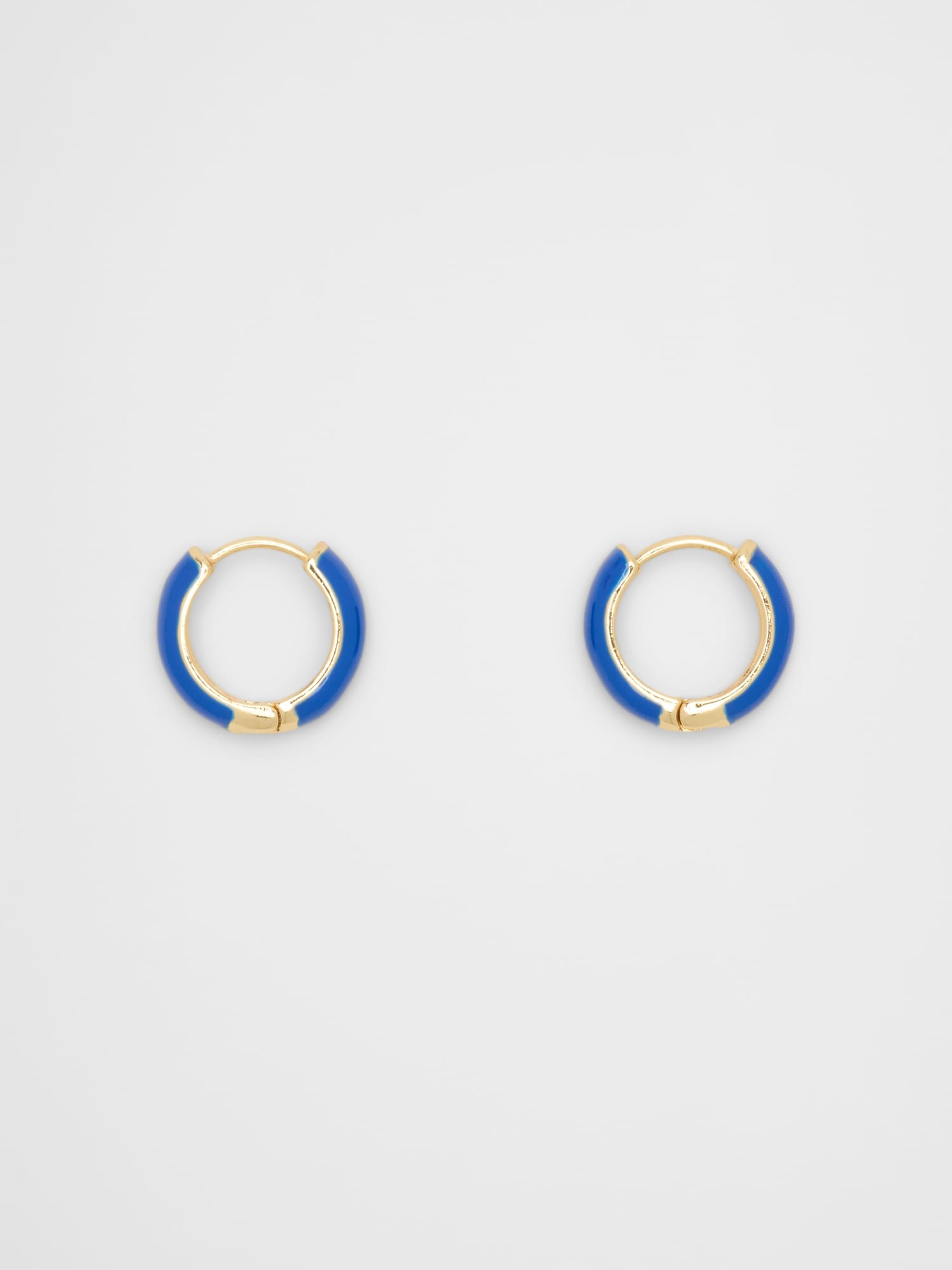 Enamel Huggie Earrings