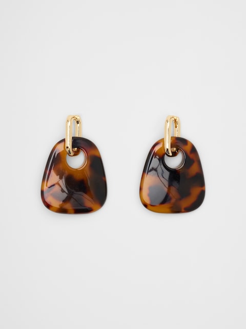 Statement Resin Drop Hoop Earrings
