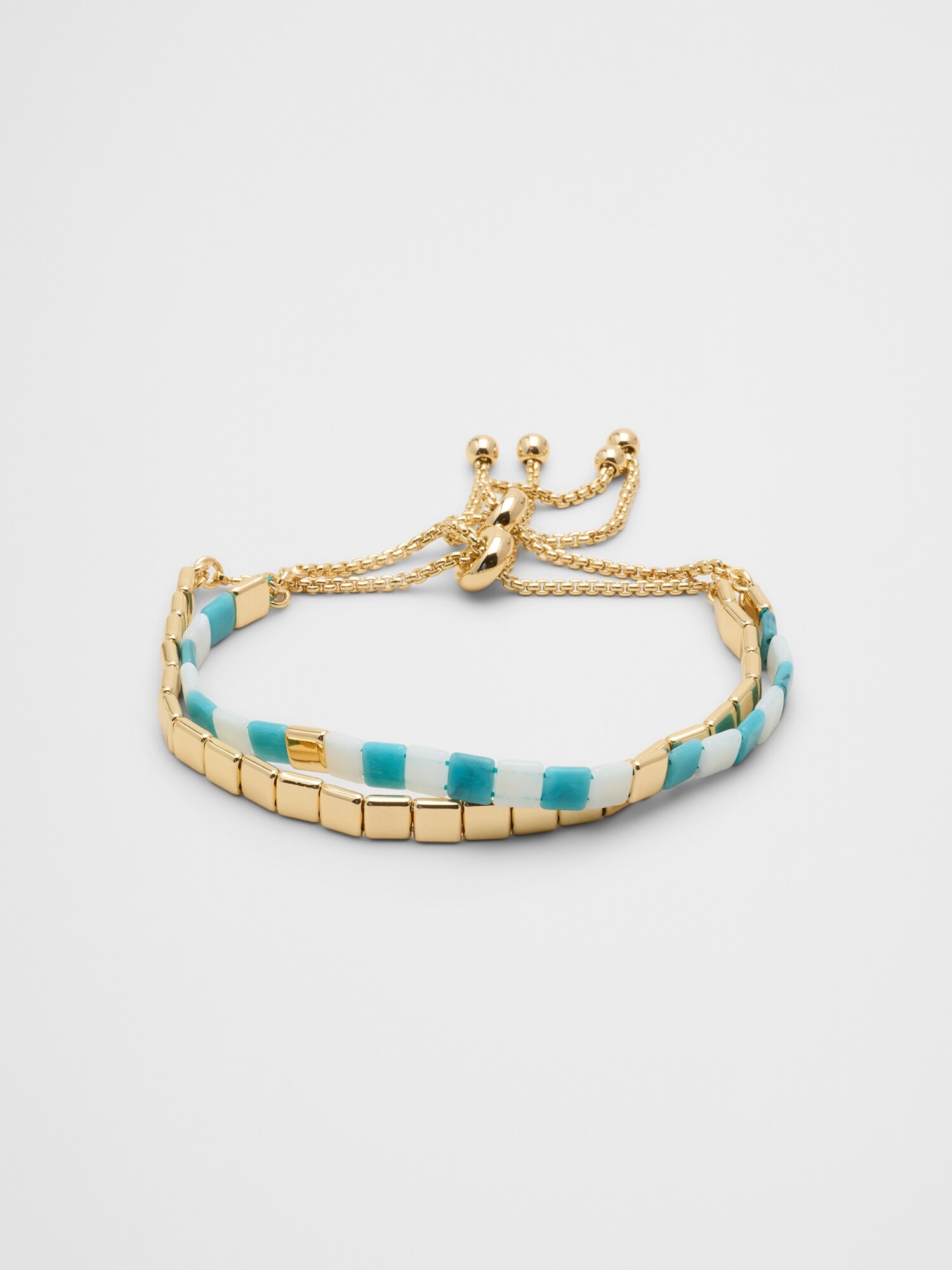 Pull Through Chicklet Bracelet Set