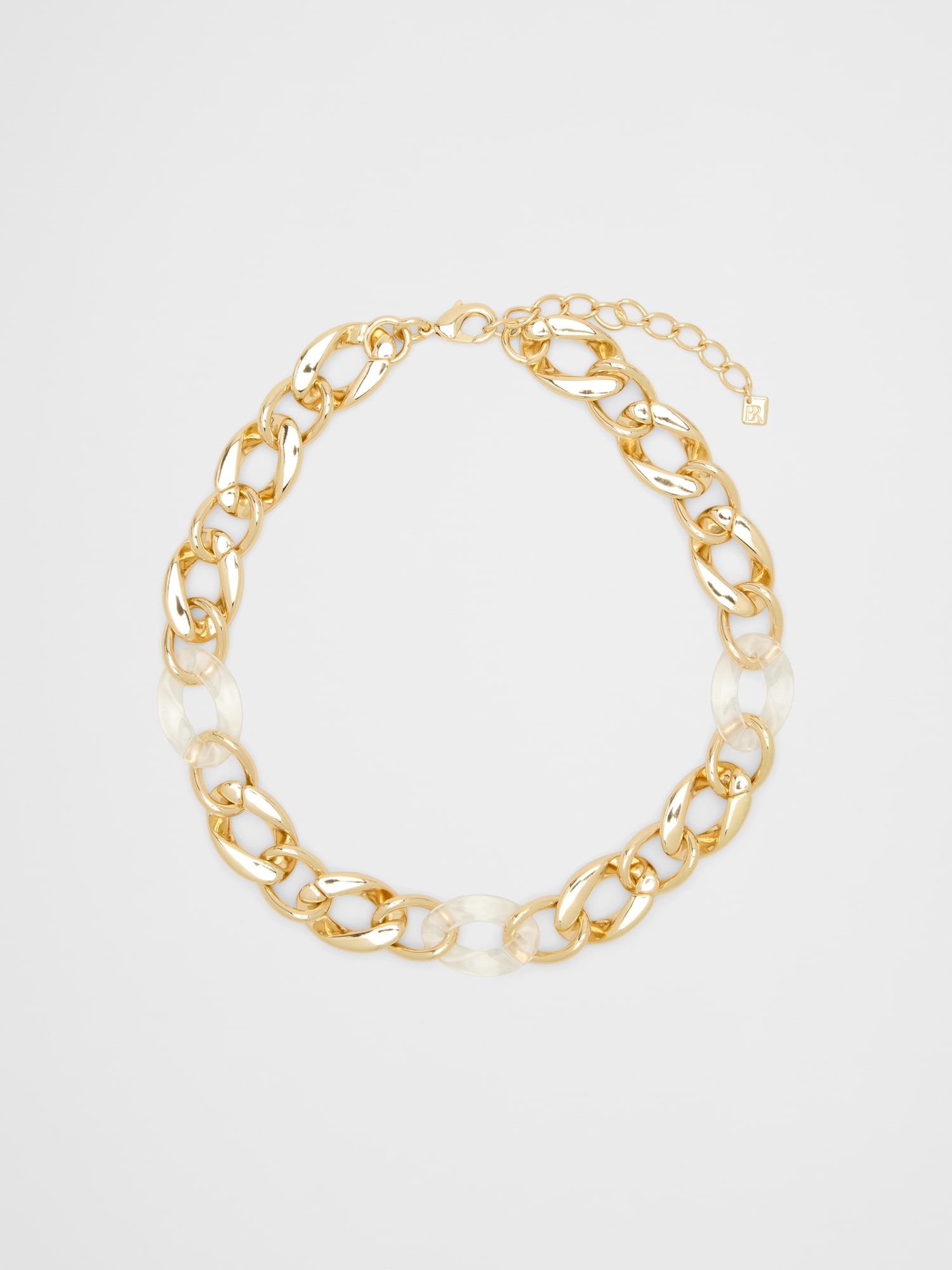 Clear Resin Link Necklace