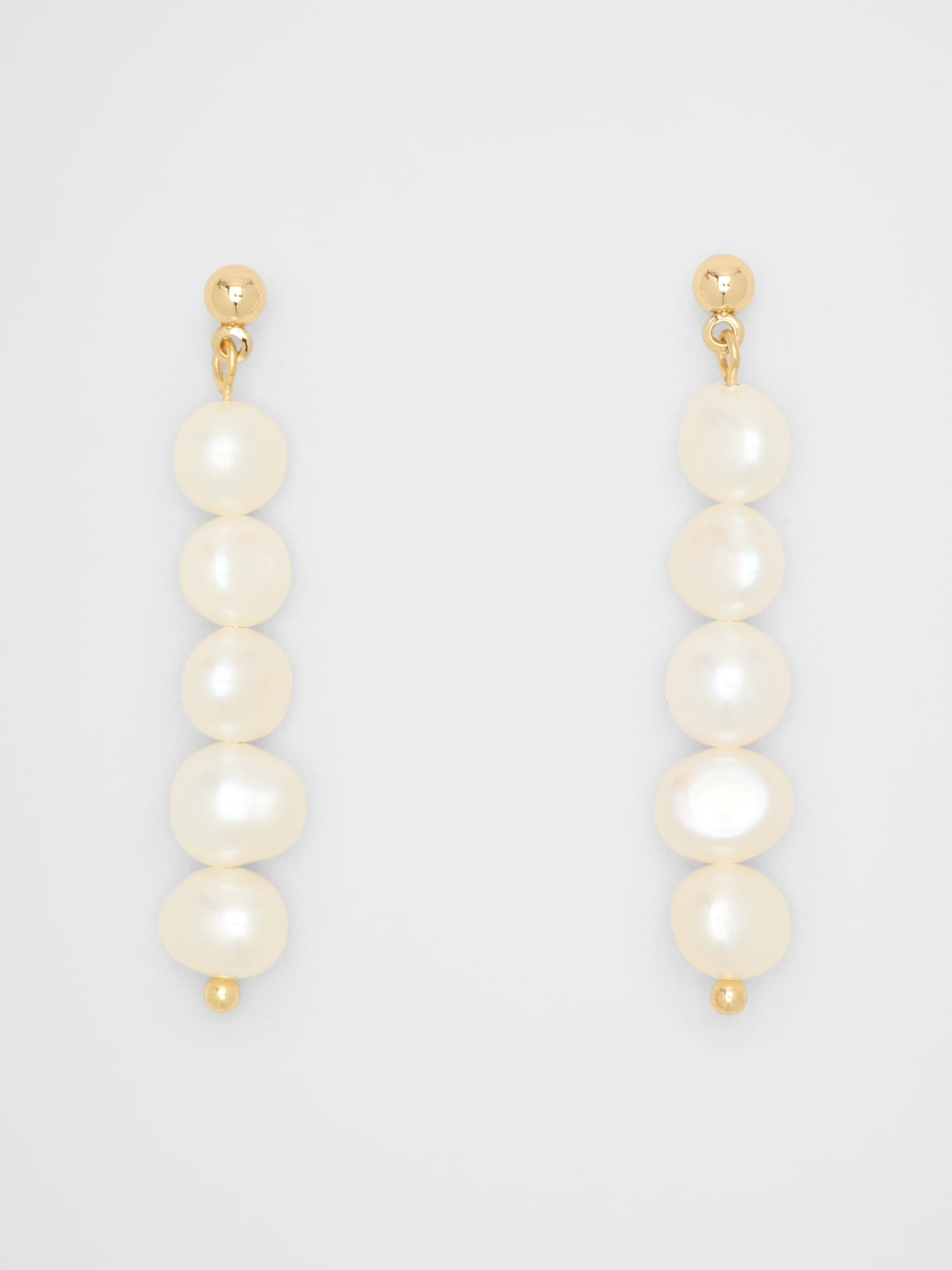 Stacked Pearl Drop Earrings
