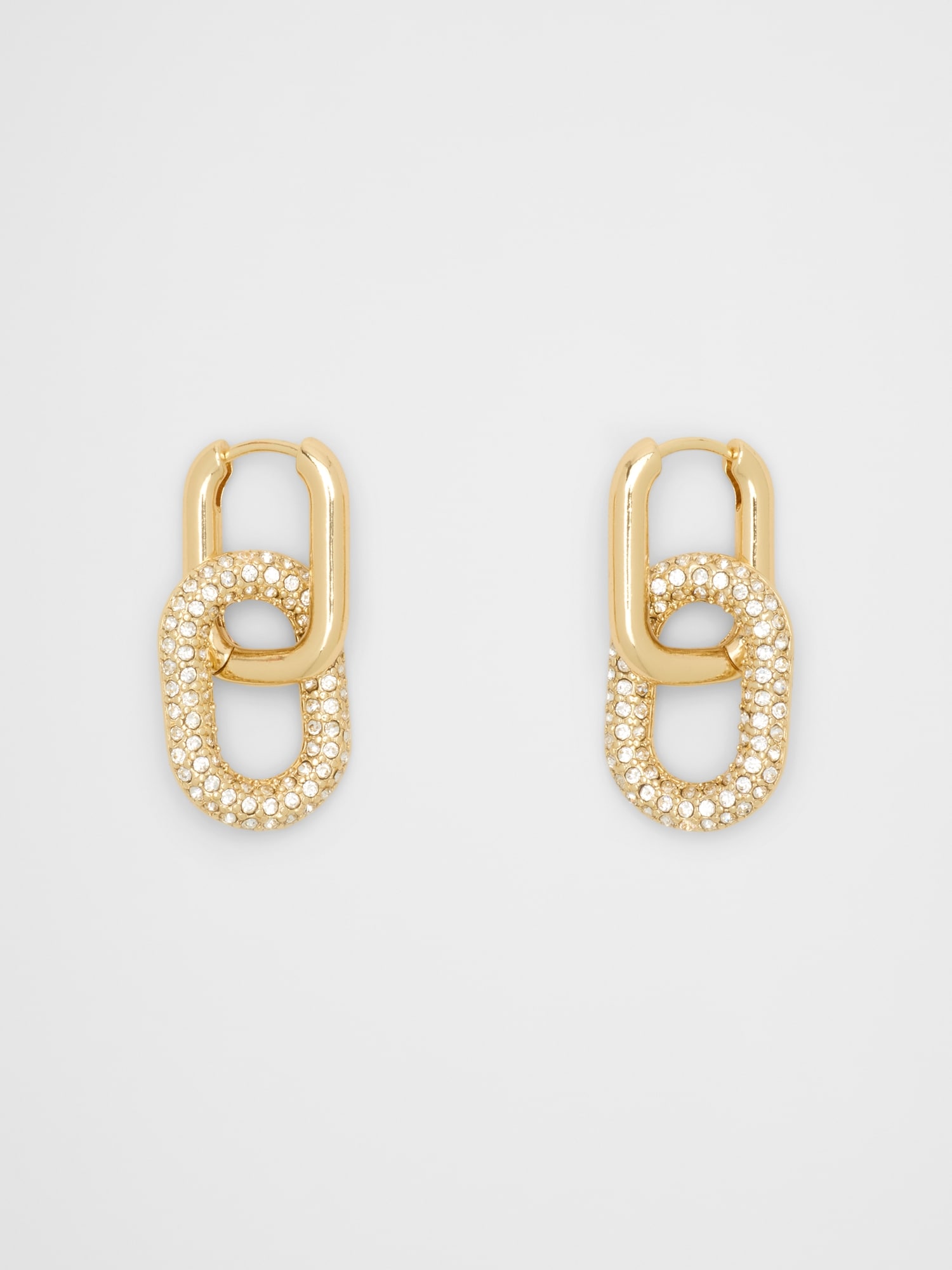 Pave Double Link Earrings