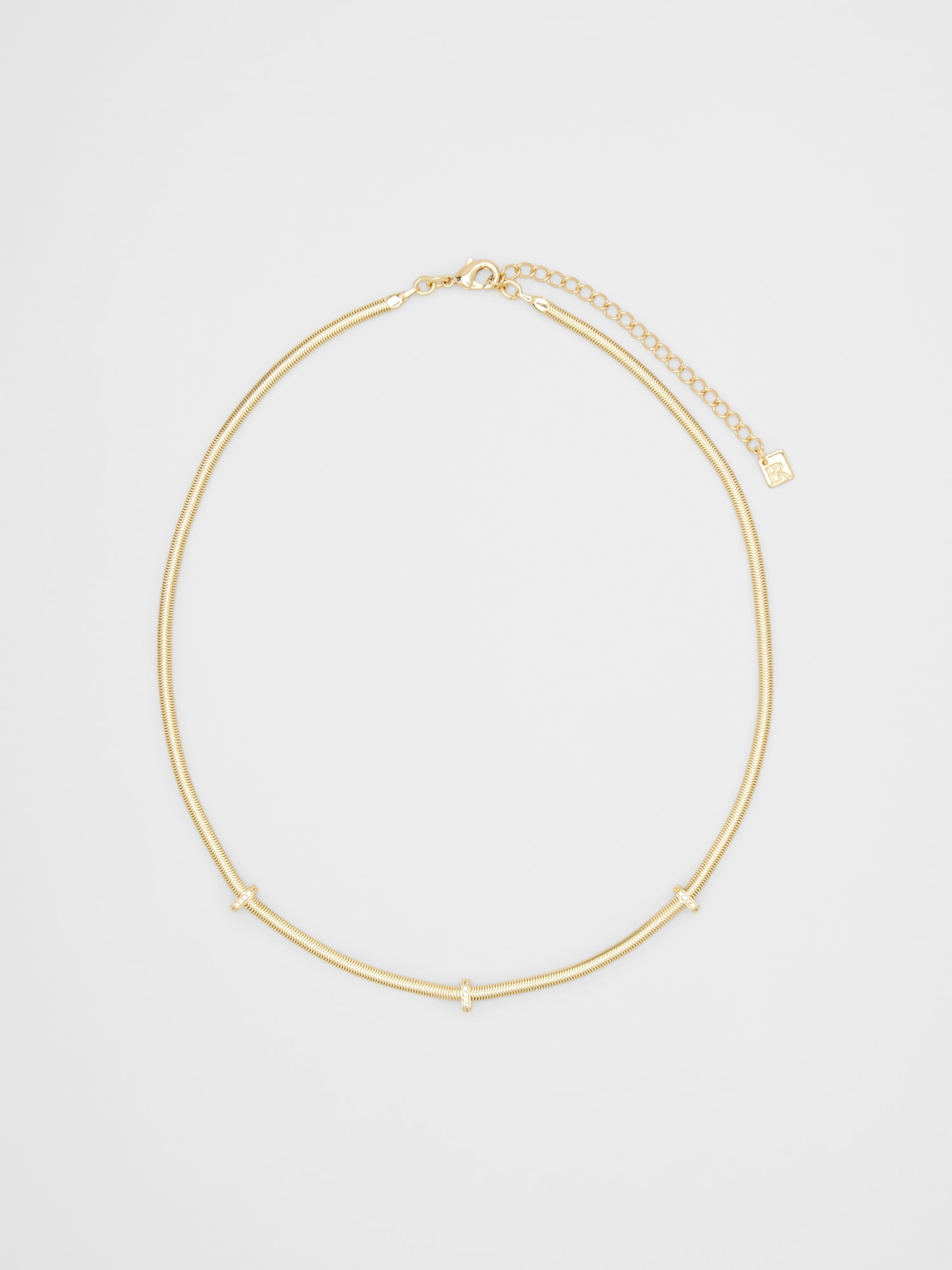 Cubic Zirconia Herringbone Necklace