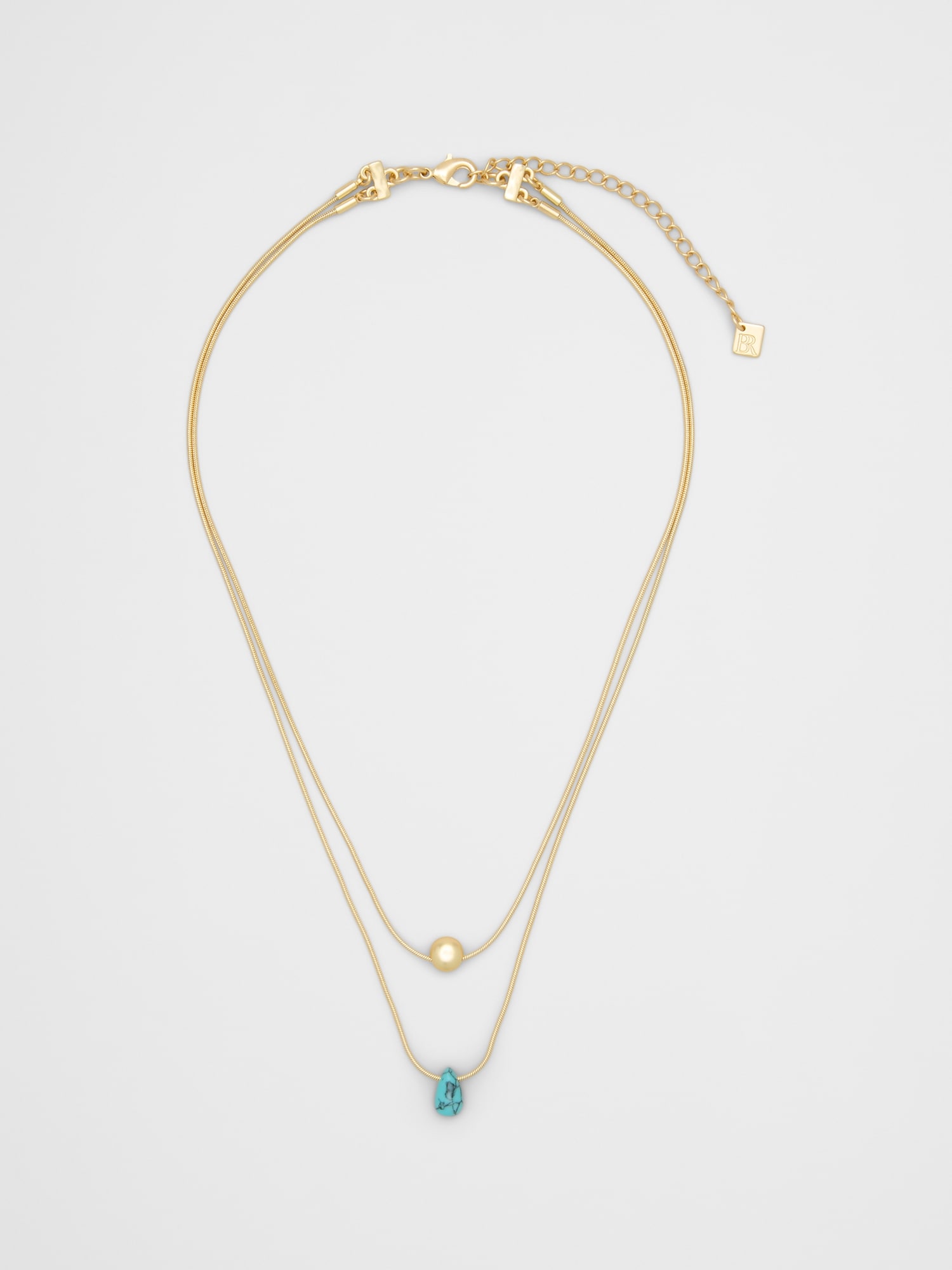 Layered Stone Pendant Necklace