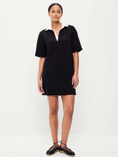Bounce Fleece Short-Sleeve Polo Dress