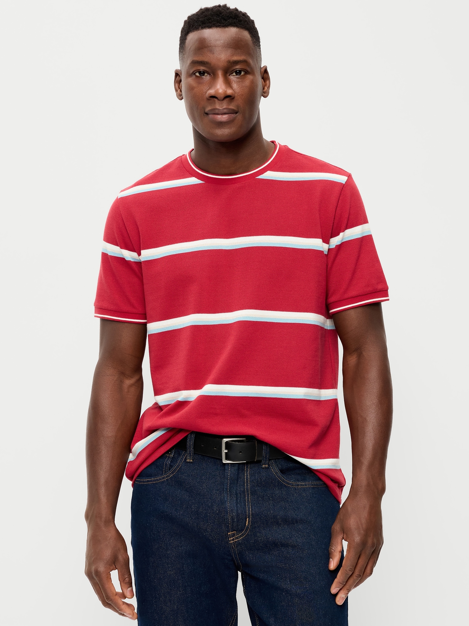 T-SHIRT RAS DU COU EN PIQUÉ
