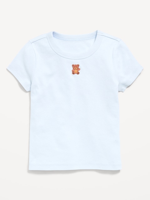 T-SHIRT AJUSTÉ À MANCHES COURTES POUR FILLE