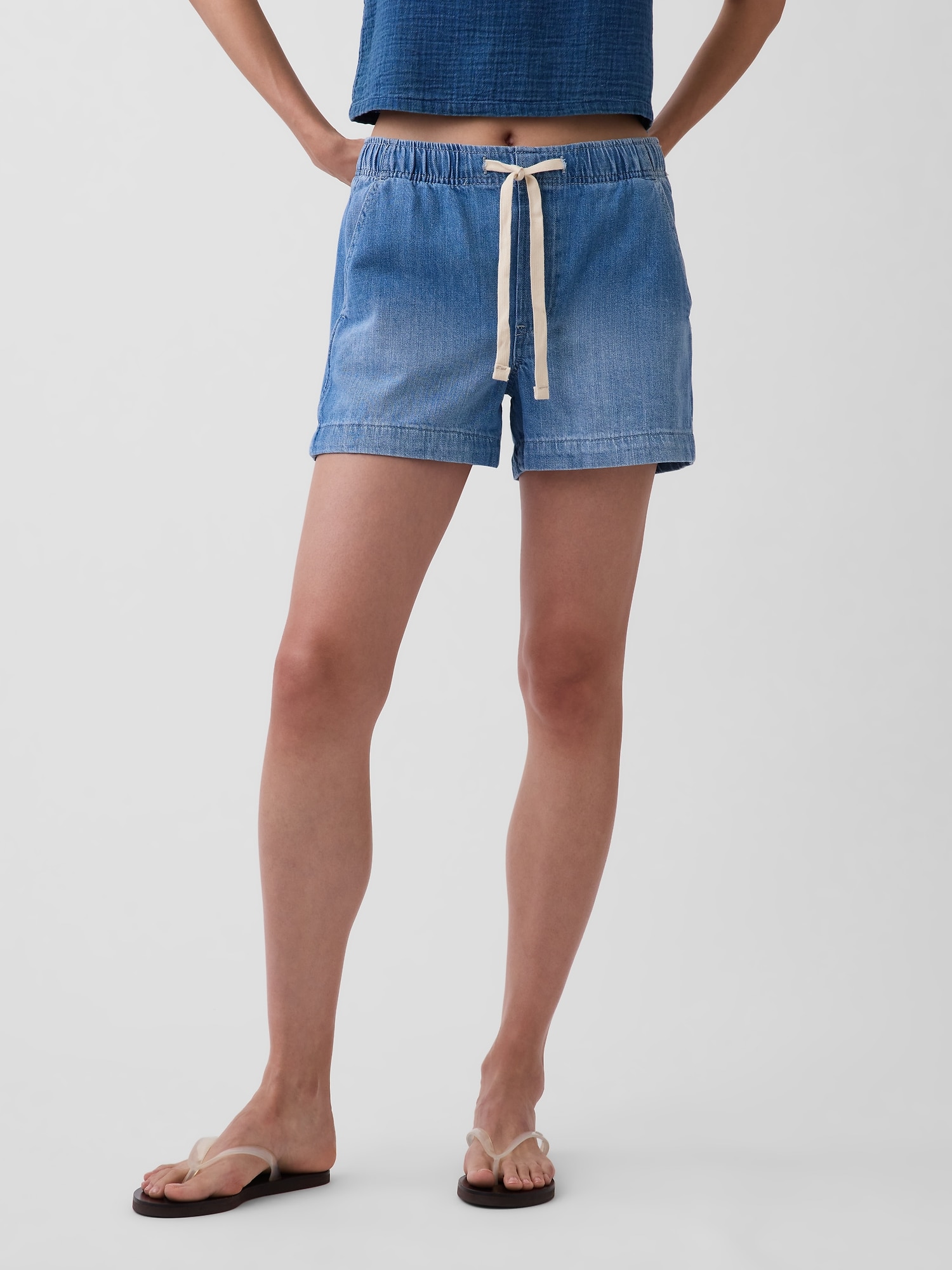 4" Denim Easy Shorts