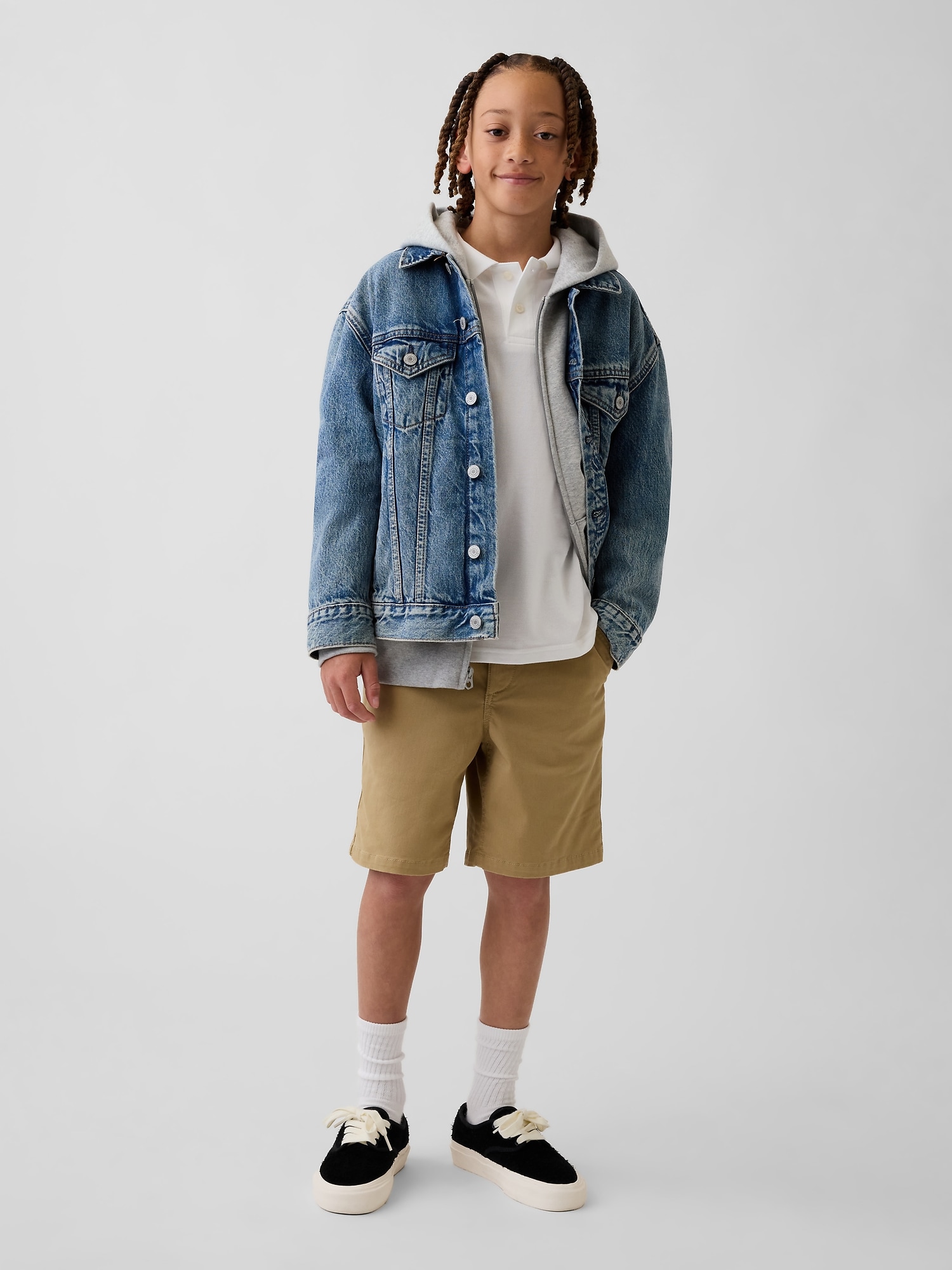 Kids Modern Khaki Shorts