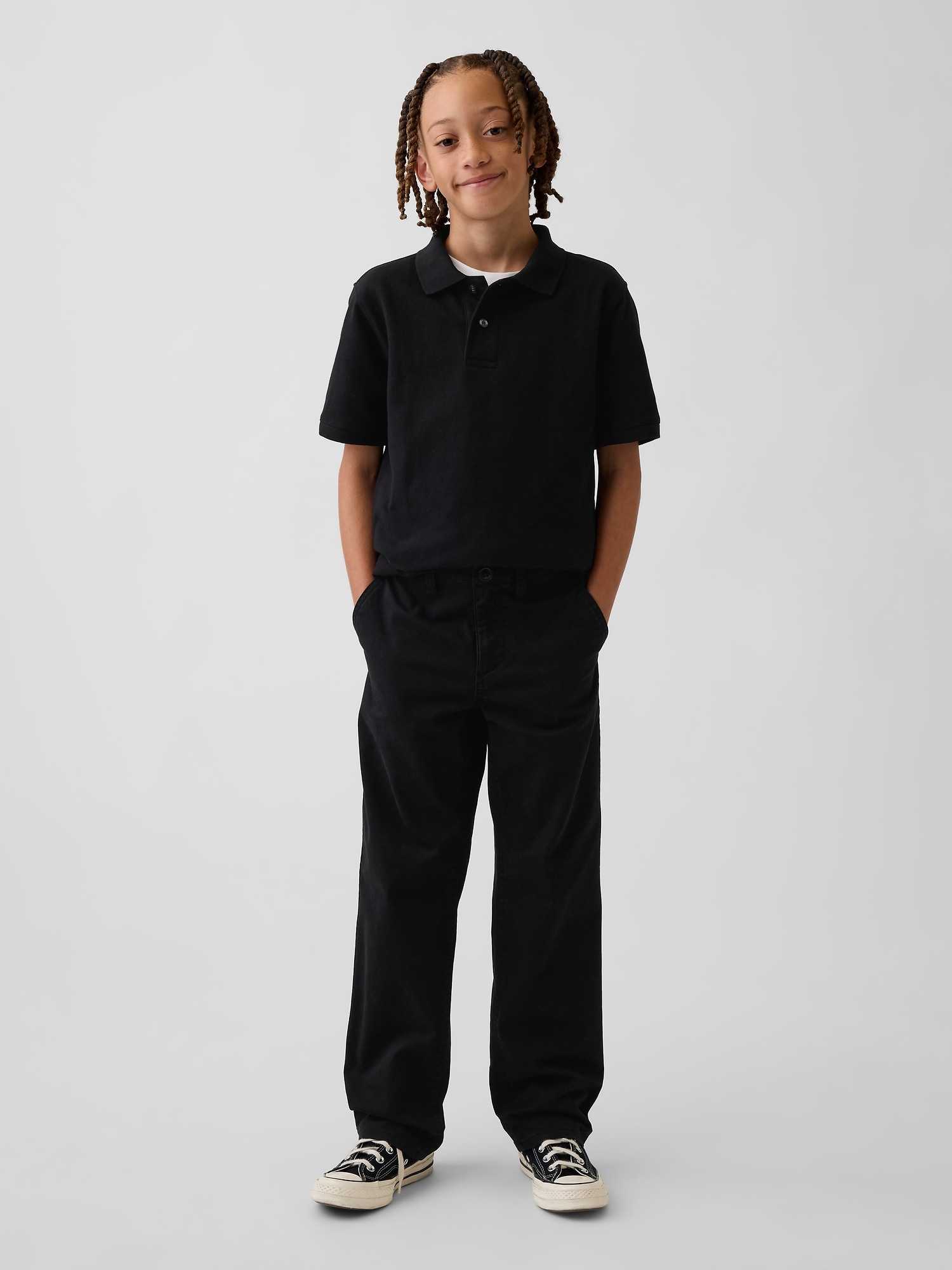 Kids Modern Relaxed Straight Khakis