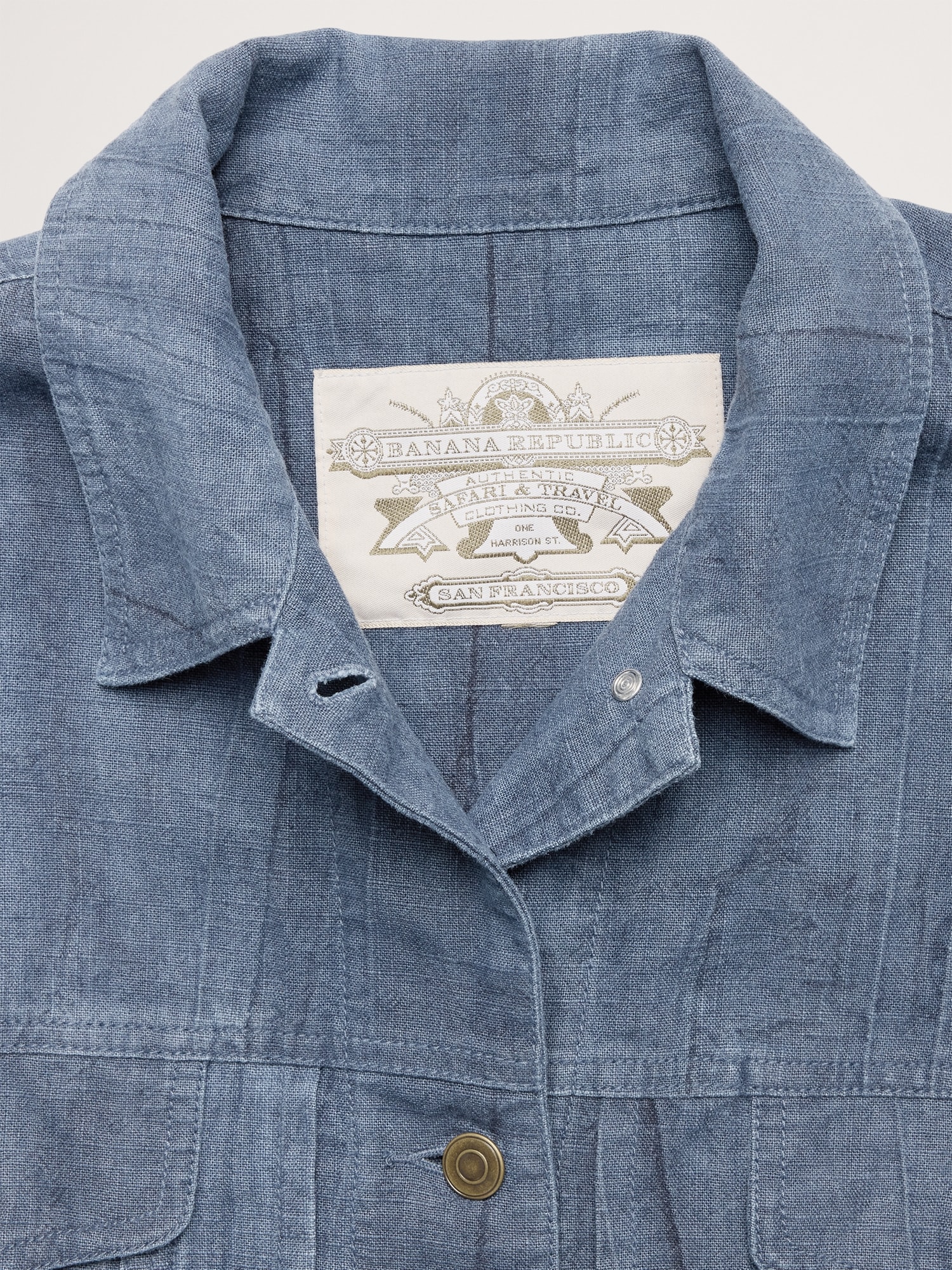 Ramie-Cotton Trucker Jacket