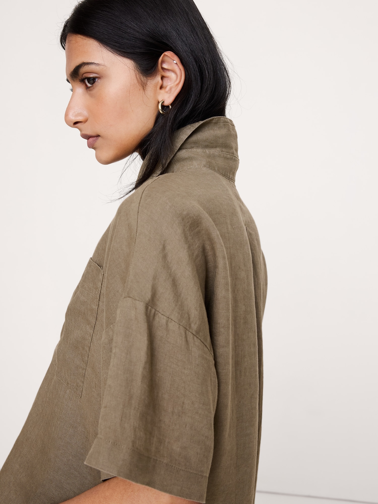 リネン ショートスリーブ シャツ-2