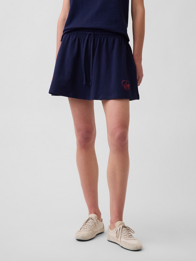 フレンチテリー ハート GAPロゴ ミニスカート-1