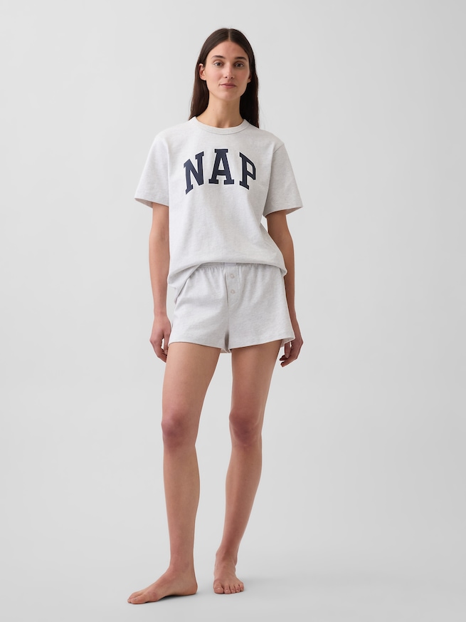 NAPロゴ オーバーサイズ パジャマTシャツ-1
