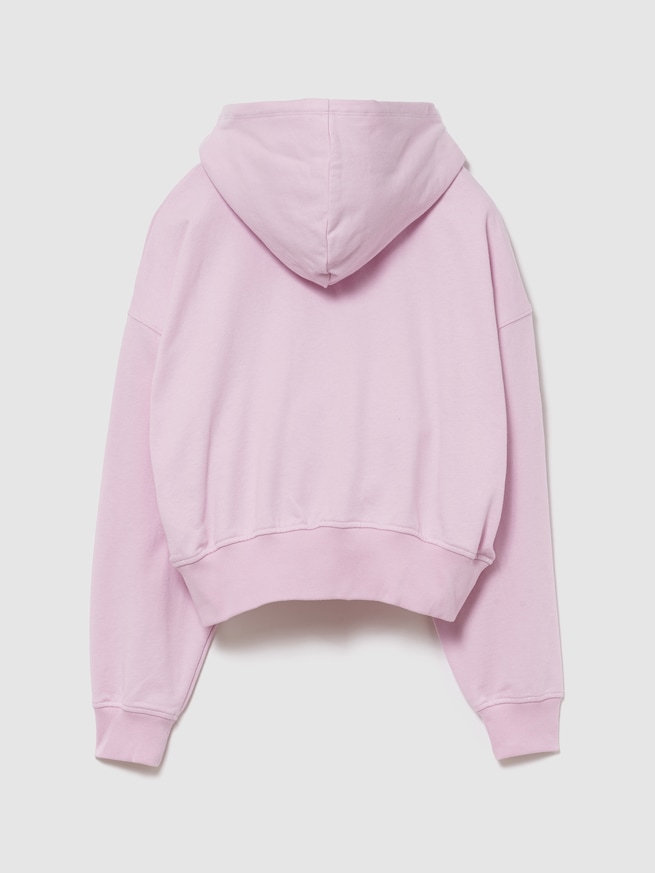 フレンチテリー オーバーサイズ GAPロゴ ジップアップパーカー-2