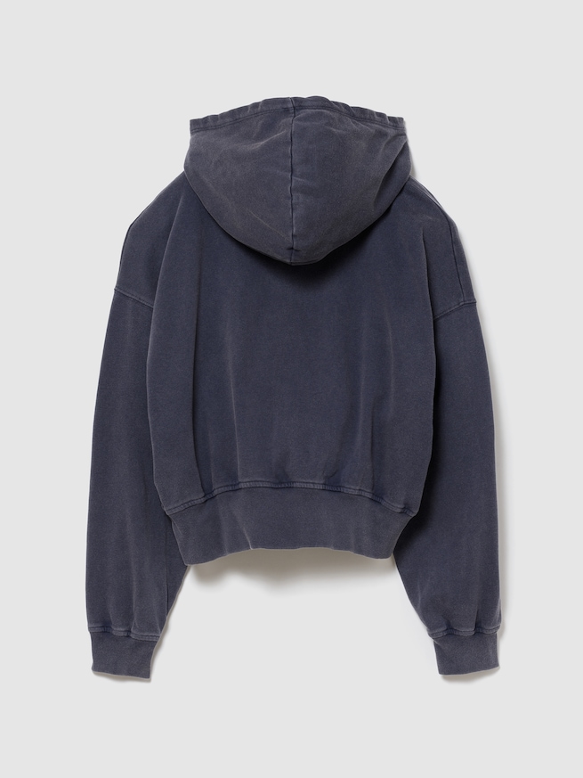 フレンチテリー オーバーサイズ GAPロゴ ジップアップパーカー-2