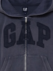 フレンチテリー オーバーサイズ GAPロゴ ジップアップパーカー-1