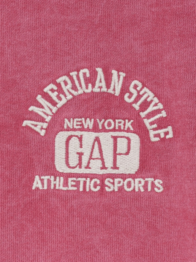 ヘビーウェイト GAPロゴ リラックスフィット クロップドTシャツ-1