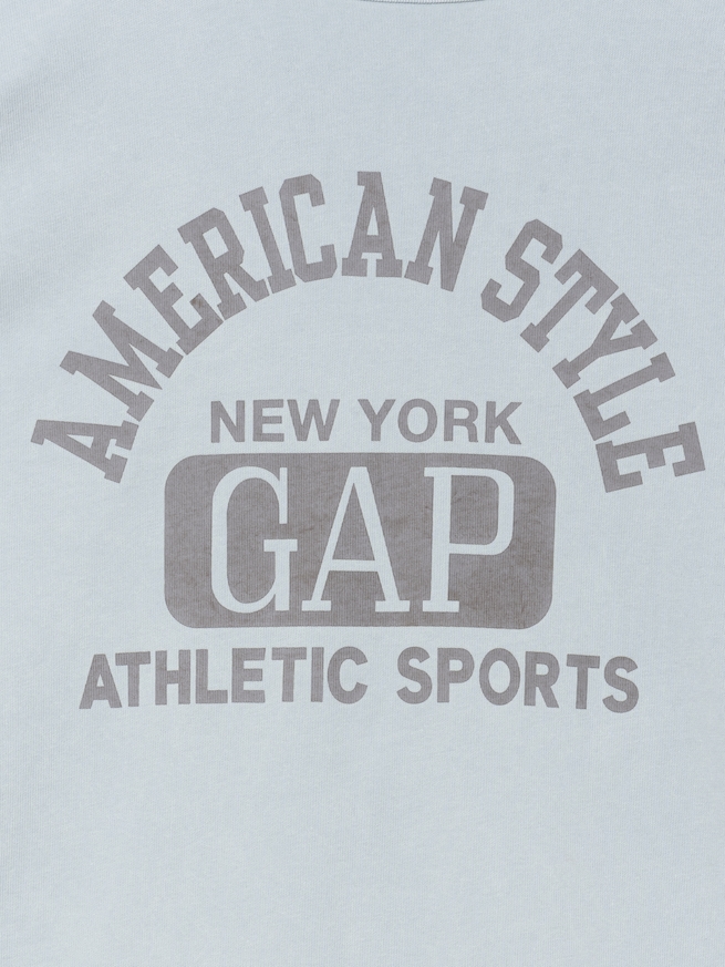 ヘビーウェイト GAPロゴ リラックスフィット クロップドTシャツ-3