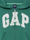 フレンチテリー オーバーサイズ GAPロゴ ジップアップパーカー-2