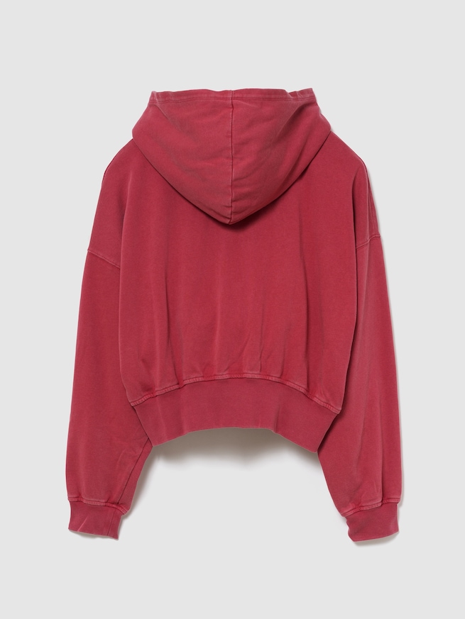 フレンチテリー オーバーサイズ GAPロゴ ジップアップパーカー-2