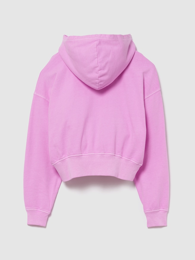 フレンチテリー オーバーサイズ GAPロゴ ジップアップパーカー-2