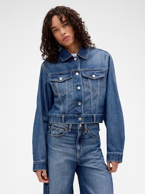 Gap &times; Victoria Beckham リラックスフィット クロップド デニムジャケット