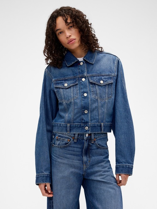 Gap &times; Victoria Beckham リラックスフィット クロップド デニムジャケット