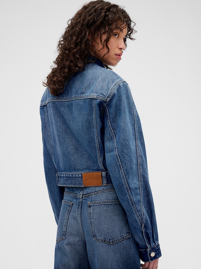 Gap &times; Victoria Beckham リラックスフィット クロップド デニムジャケット-3